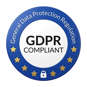 GDPR Compliant badge with EU stars